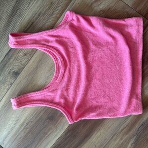 Hollister Bright Pink Terry Crop Top